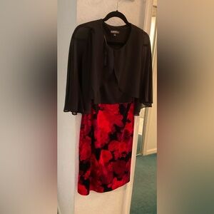 Stunning Black & Red Dress.  Size 8.  Brand new with tags.
